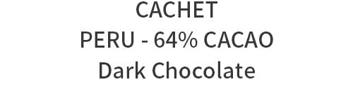 CACHET 凱薩 64%秘魯可可豆醇黑巧克力100G