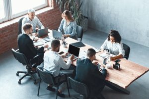 Multiethnic Business Team Working Together Sitting In Modern Office, Panorama Multiethnic Business Team Working Together Sitting In Modern Office, Panorama